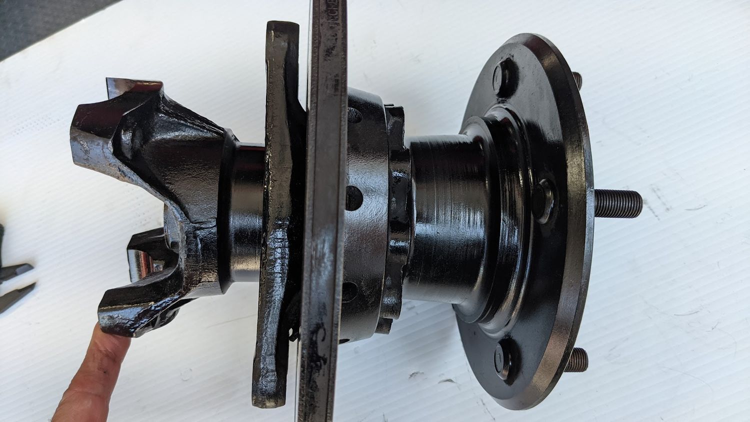 Rolls Royce Silver Shadow Corniche Rear LEFT hub complete with rotor pre owned