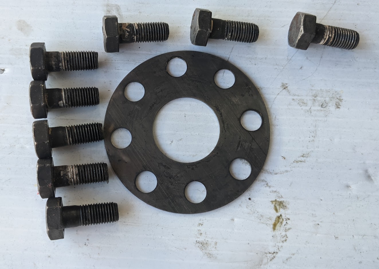 FERRARI 308 PARTS engine flywheel FASTENING BOLTS AND WASHER SPACER img