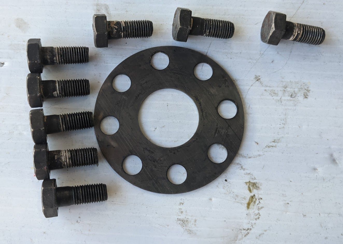 FERRARI 308 PARTS engine flywheel FASTENING BOLTS AND WASHER SPACER