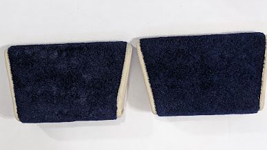 70 to 98 ROLLS ROYCE SILVER SHADOW SPUR rear foot STOOL BLUE AND MAGNOLIA