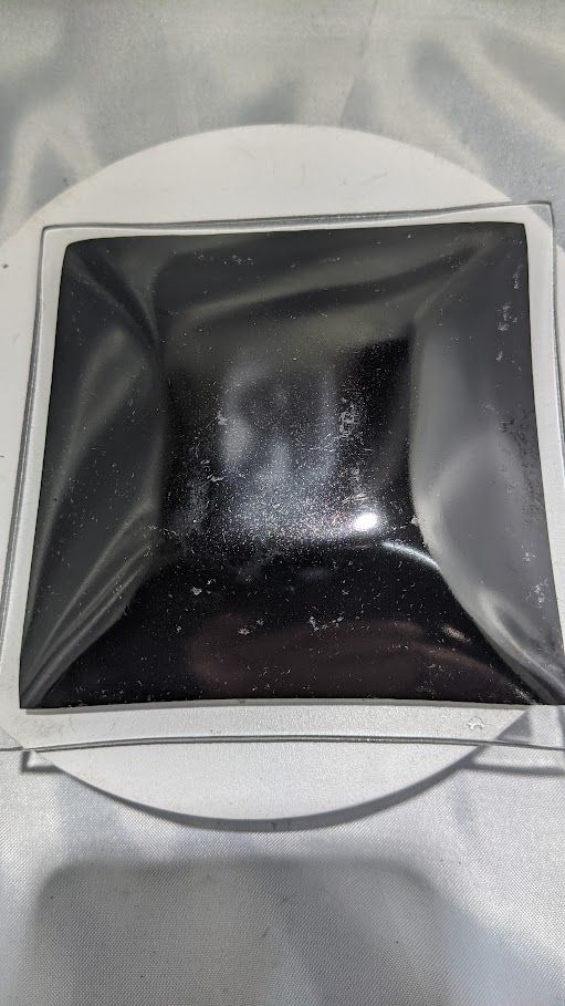 VINTAGE ROLLS ROYCE GLASS PLATE WITH EMBLEM BLACK