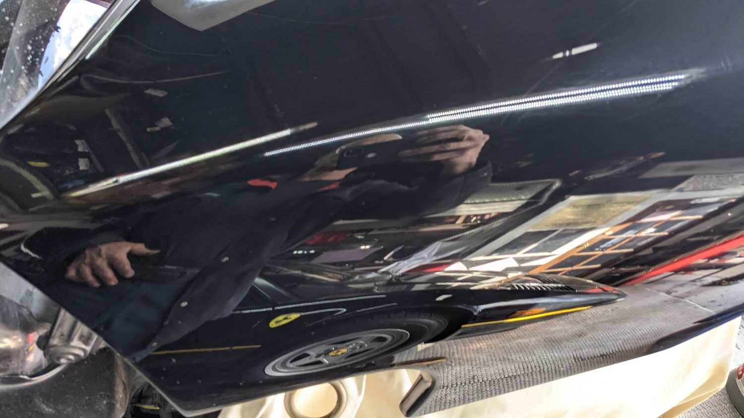 FERRARI 456 FRONT HOOD CARBON FIBER, NO ACCIDENT BLACK NERO  65285000