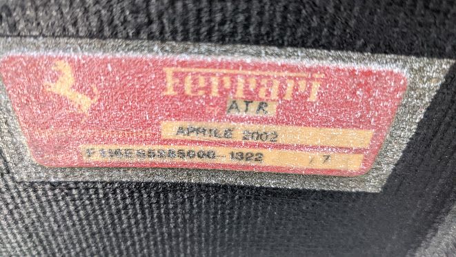 FERRARI 456 FRONT HOOD CARBON FIBER, NO ACCIDENT BLACK NERO  65285000