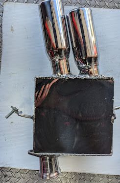 FERRARI 456 REAR MUFFLER SET STAINLESS STEEL REMUS