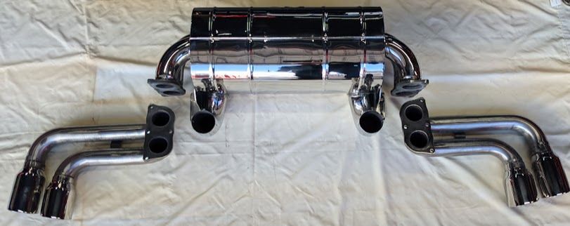 FERRARI 360 SPIDER PARTS EXHAUST SILINCER MUFFLER MIRROR POLISHED TUBI STYLE ITALY