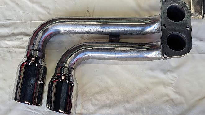 FERRARI 360 SPIDER PARTS EXHAUST SILINCER MUFFLER MIRROR POLISHED TUBI STYLE ITALY