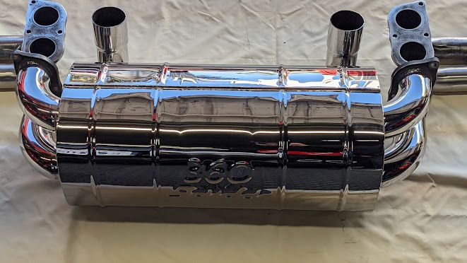 FERRARI 360 SPIDER PARTS EXHAUST SILINCER MUFFLER MIRROR POLISHED TUBI STYLE ITALY