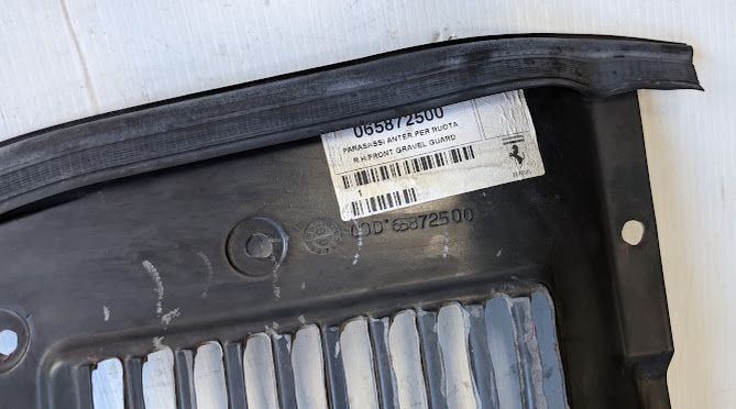 FERRARI 360 SPIDER PARTS  RIGHT FRONT WHEEL GRAVEL GUARD 65872500