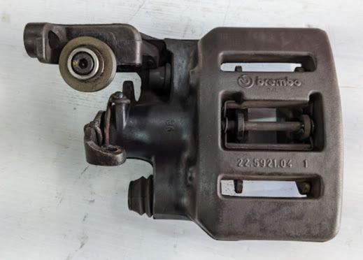 FERRARI 360 SPIDER modena PART ONE REAR RIGHT EMERGENCY PARKING BRAKE CALIPER 228022 BLACK