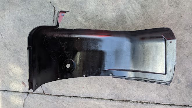 FERRARI 360 SPIDER PARTS LEFT REAR FORWARD WHEEL MUD COVER 65060100 PRE OWNED