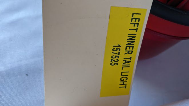 FERRARI 360 SPIDER PARTS LEFT INNER TAIL LIGHT ASSEMBLY USA 157525