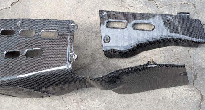 Ferrari 360 SPIDER CARBON FIBER PART ENGINE SIDE COVER KIT