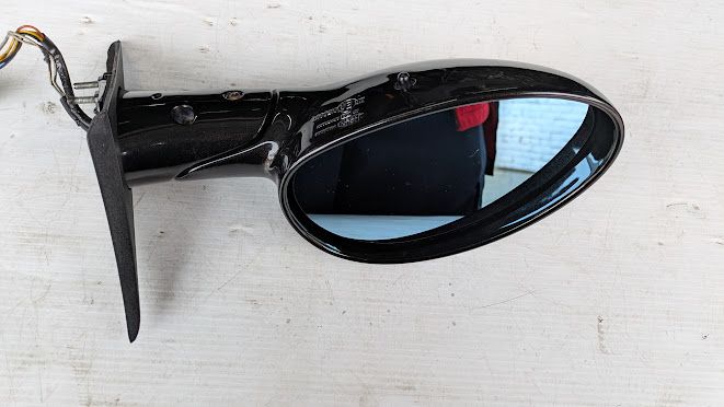FERRARI 360 SPIDER PARTS LEFT DOOR MIRROR COMPLETE 65732210 NERO DAYTONA