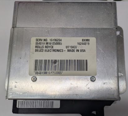 96 -99 BENTLEY TURBO R TRANSMISSION CONTROL UNIT UT10437
