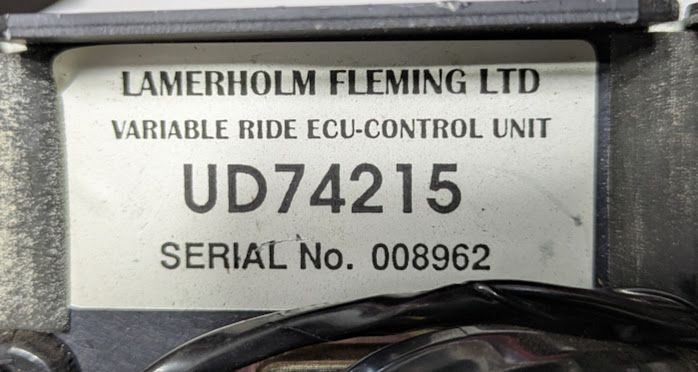 96 -99 BENTLEY TURBO R SUSPENSION VARIABLE CONTROL MODULE UD74215