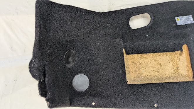 FERRARI 360 SPIDER PARTS IN TRUNK RH SIDE CD CARPET BLACK 65527100