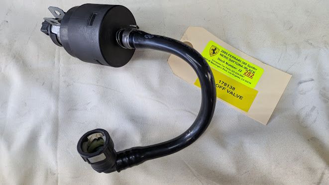 FERRARI 360 SPIDER PARTS VAPOR CANISTER ON AND OFF VALVE AND PIPE 179138