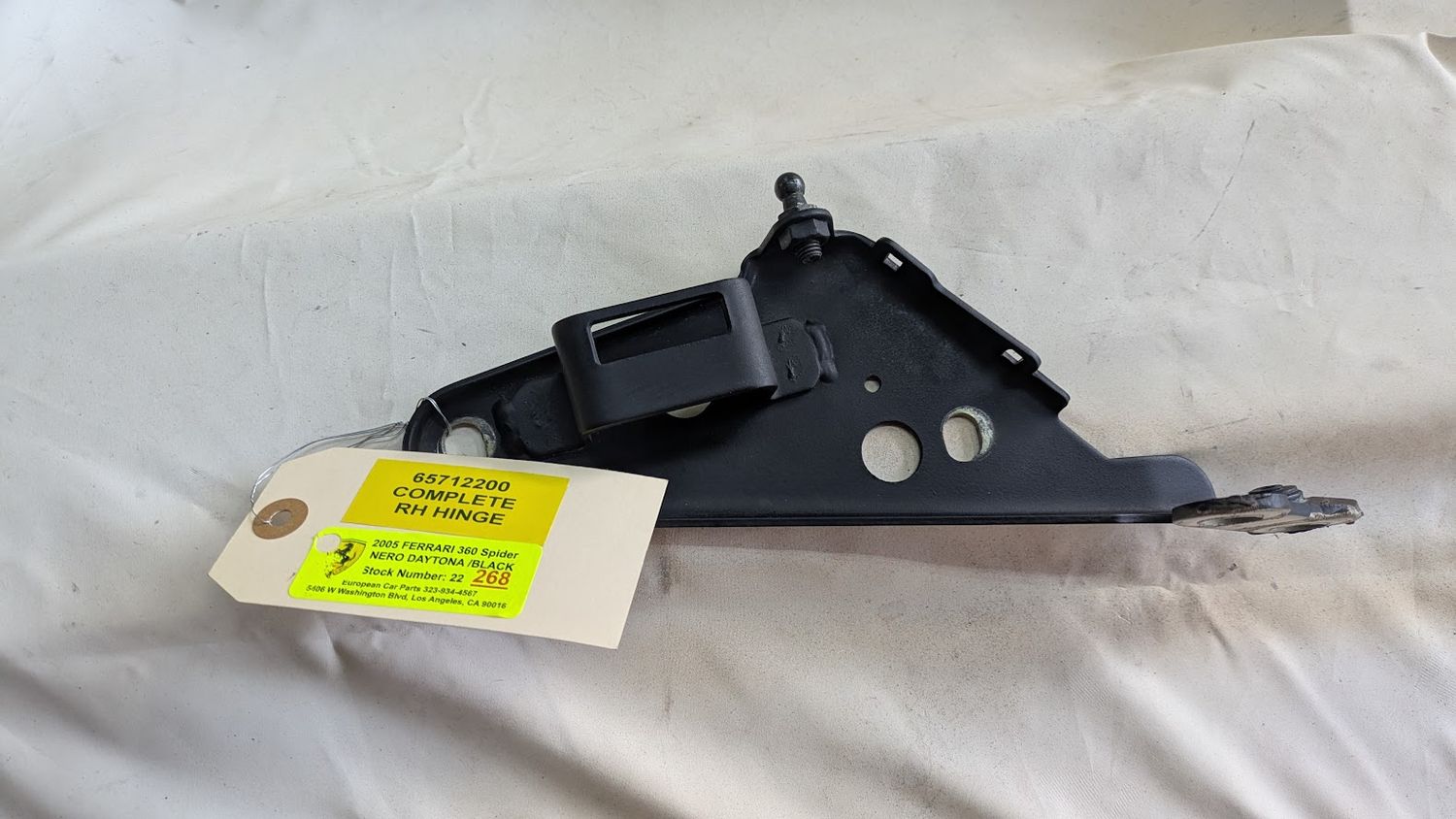 FERRARI 360 SPIDER PART FRONT BONNET HOOD RIGHT HINGE 65712200
