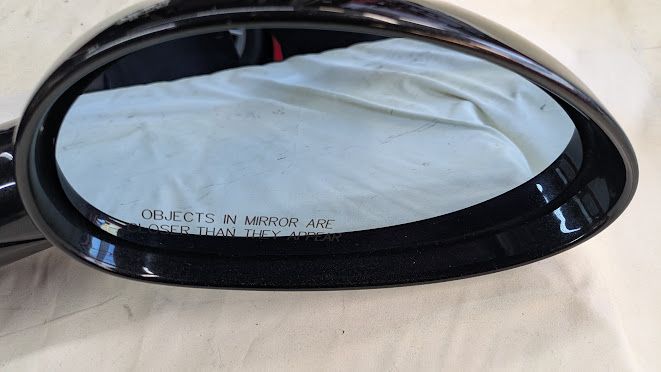 FERRARI 360 SPIDER PARTS RIGHT DOOR MIRROR COMPLETE  65732010 NERO DAYTONA