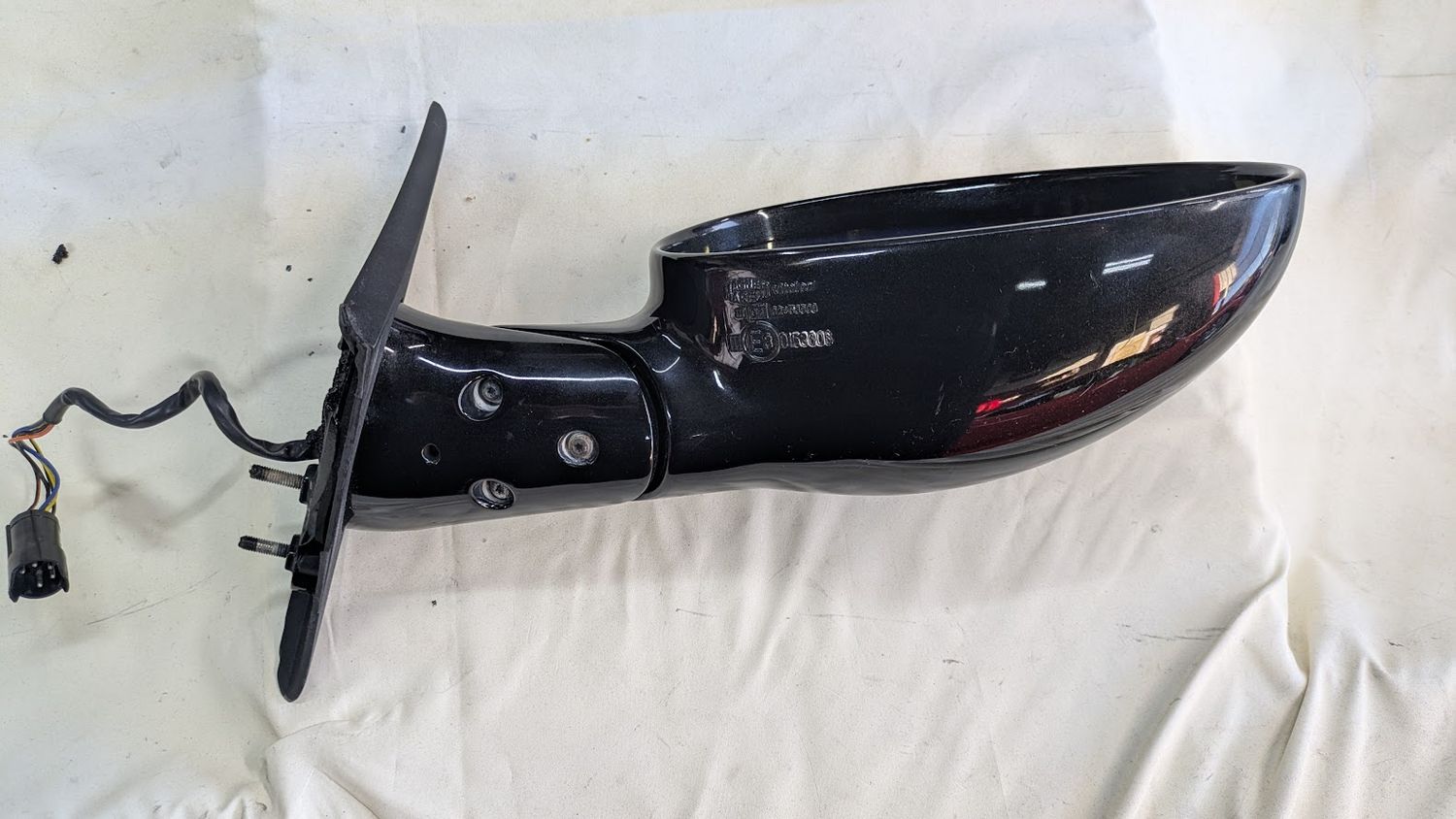 FERRARI 360 SPIDER PARTS RIGHT DOOR MIRROR COMPLETE  65732010 NERO DAYTONA
