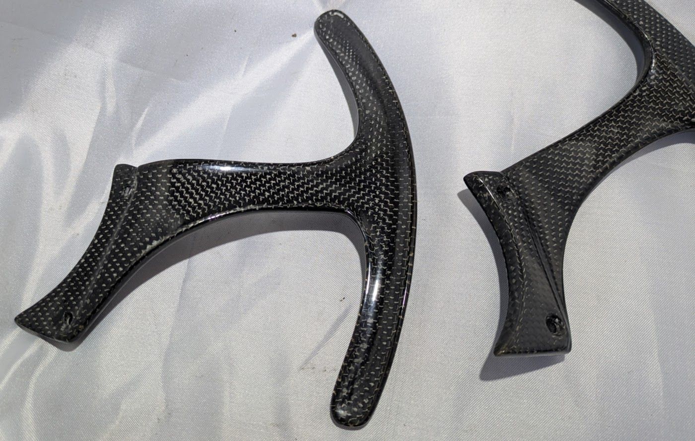 FERRARI 360 SPIDER PARTS 125789 shifting F1 PADDLE SET 182154 CARBON FIBER