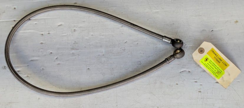 FERRARI 360 SPIDER PARTS TRANSMISSION cooling HOSE FRONT 173686