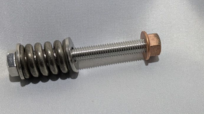FERRARI 308 PARTS EXHAUST BOLT WITH SPRING SPACER AND NUT 111743