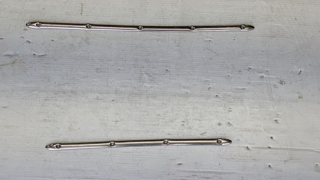 65 - 80 ROLLS ROYCE SILVER SHADOW CHROME TRUNK STAINLESS STEEL MOULDING SET