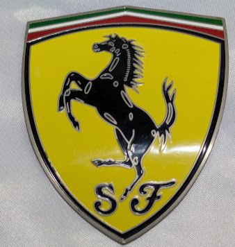 FERRARI 360 SPIDER COUPE PARTS FENDER SHIELD EMBLEM ORIGINAL
