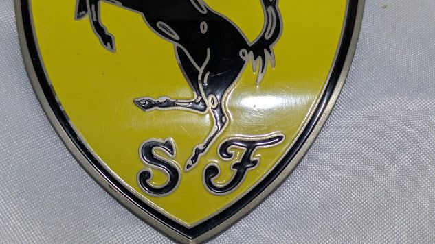 FERRARI 360 SPIDER COUPE PARTS FENDER SHIELD EMBLEM ORIGINAL