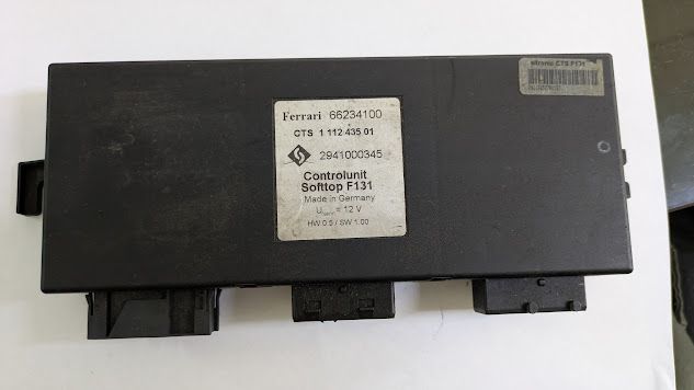 FERRARI 360 SPIDER PARTS CAPOTE CONVERTIBLE TOP CONTROL UNIT 66455000