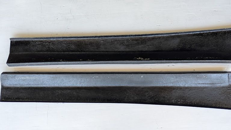 FERRARI 360 SPIDER PARTS LEFT AND RIGHT DOOR KICK PLATE SILL RUNNING CARBON SET