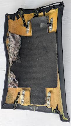 FERRARI 360 SPIDER PARTS RIGHT SIDE SEAT BELT COVER BLACK YELLOW 65902019