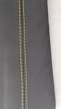 FERRARI 360 SPIDER PARTS RIGHT SIDE SEAT BELT COVER BLACK YELLOW 65902019