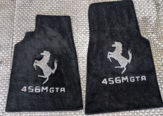 FERRARI  456M FRONT FLOOR MAT SET HORSE AND EMBLEM