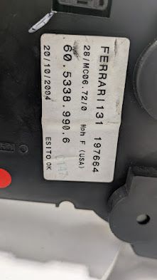 FERRARI 360 SPIDER MODENA INSTRUMENT CLUSTER DASHBOARD 186383