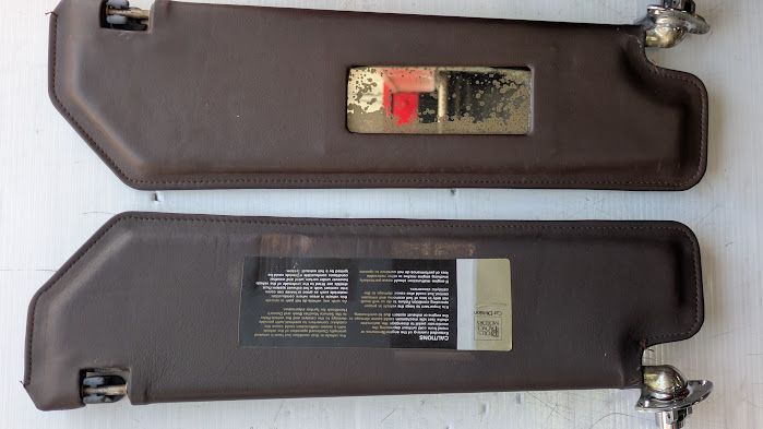 69- 80 ROLLS-ROYCE SILVER SHADOW LEFT and RIGHT SUNVISOR BROWN Sunshade PAIR