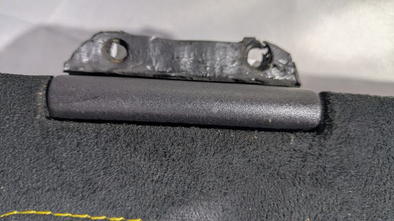 FERRARI 360 SPIDER PART SUN VISOR PASSENGER RIGHT BLACK SUEDE 65781800