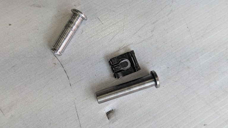 FERRARI 360 SPIDER PARTS CAPOTE CONVERTIBLE TOP front SECTION PINS