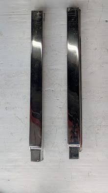 ROLLS ROYCE SILVER SHADOW PAIR B PILLAR CHROME STAINLESS TRIM