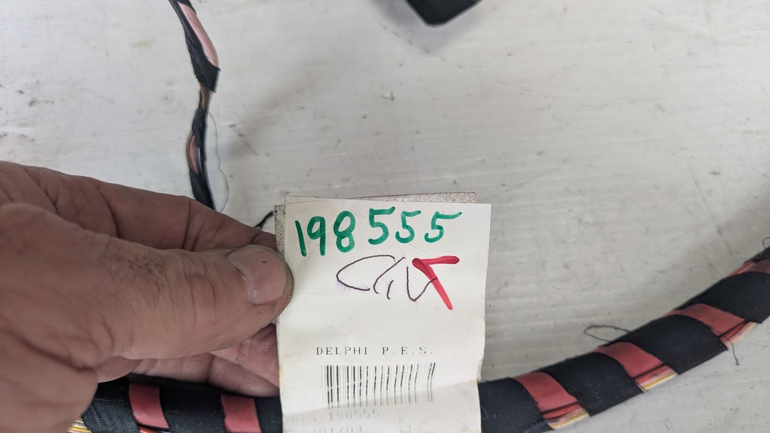 FERRARI 360 SPIDER PART, RIGHT SIDE TUNNEL CABLE 198555
