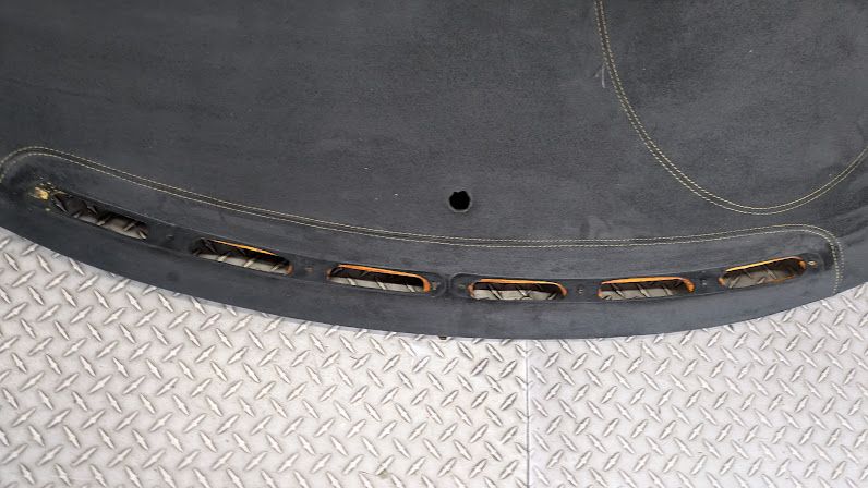 Ferrari 360 spider Upper Dashboard panel, upholstered on SUADE , YELLOW STITCHING