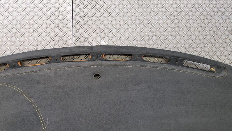 Ferrari 360 spider Upper Dashboard panel, upholstered on SUADE , YELLOW STITCHING