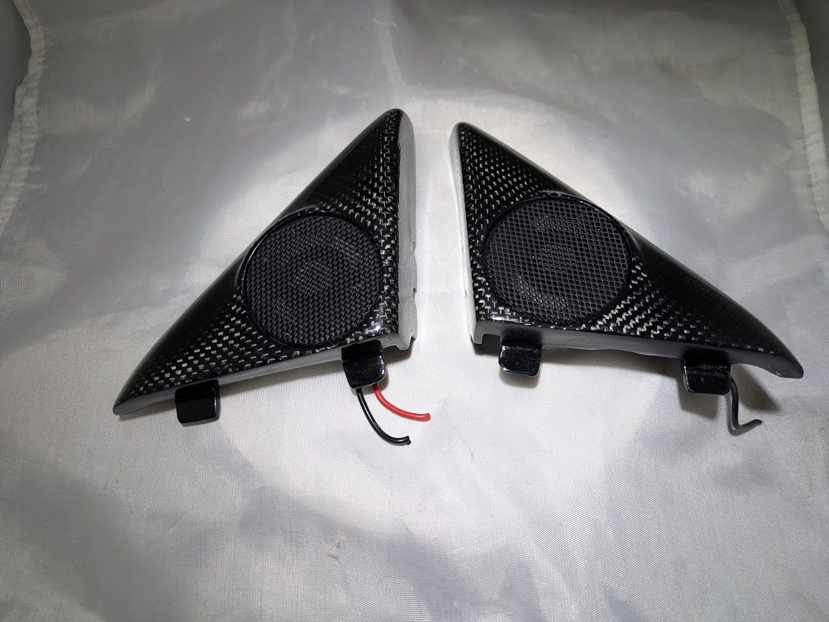 FERRARI 360 SPIDER PARTS TWIEETER COVER CARBON FIBER PAIR
