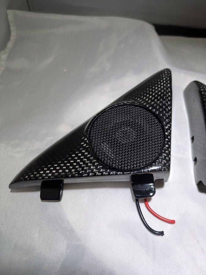 FERRARI 360 SPIDER PARTS TWIEETER COVER CARBON FIBER PAIR