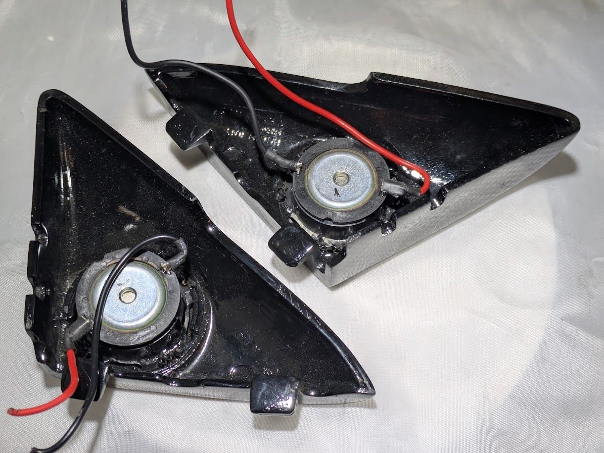 FERRARI 360 SPIDER PARTS TWIEETER COVER CARBON FIBER PAIR