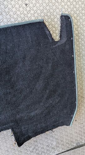 BENTLEY ROLLS ROYCE SILVER SPUR TRUNK CARPET FOR LID BLACK WITH JADE BINDING