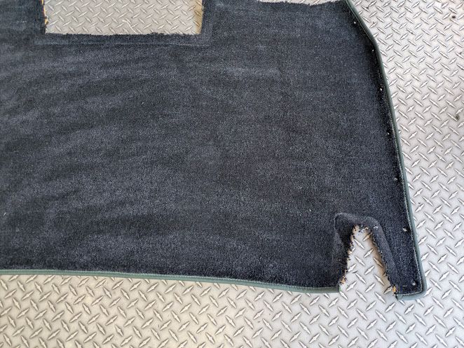 BENTLEY ROLLS ROYCE SILVER SPUR TRUNK CARPET FOR LID BLACK WITH JADE BINDING