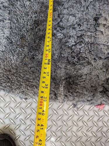 Lambwool overlay GRAY 1 pc FOR CRAF OR MAT 38" X 20"