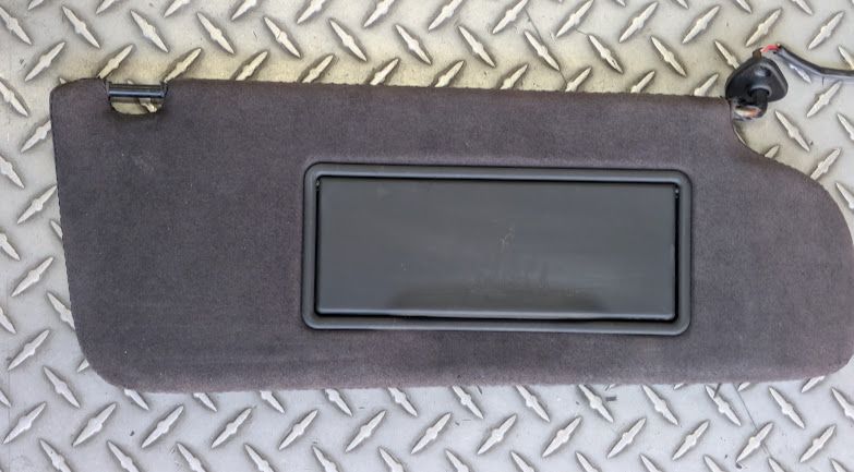 Ferrari 456 PASSENGER SIDE RIGHT SUNVISOR BLACK LEATHER AND SUDE 637544....